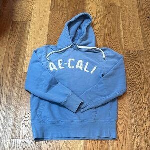 American Eagle Outfitters Blue Hoodie with White Lettering